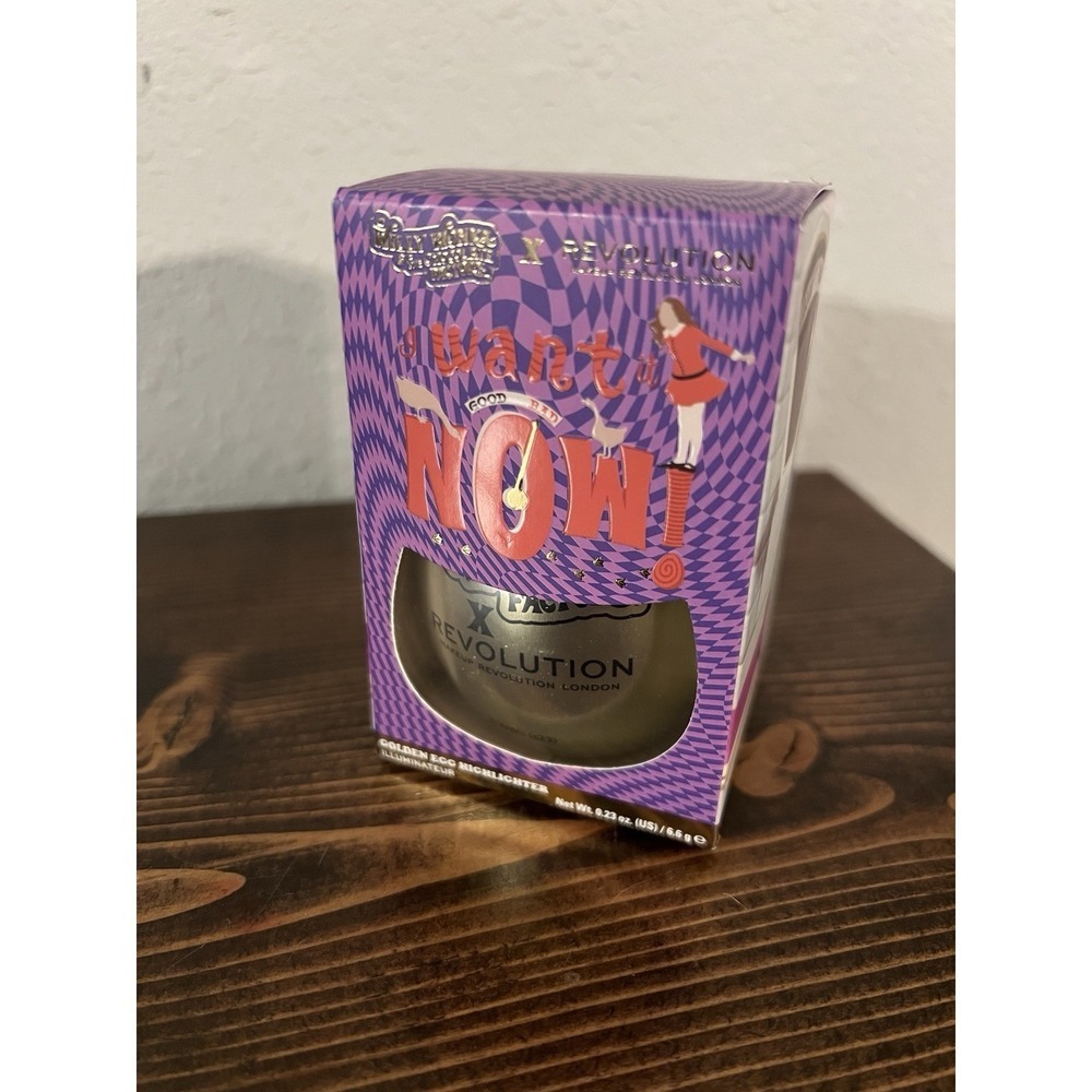 Revolution Beauty X Willy Wonka "I want it now"‎ Golden Egg Highlighter NIB